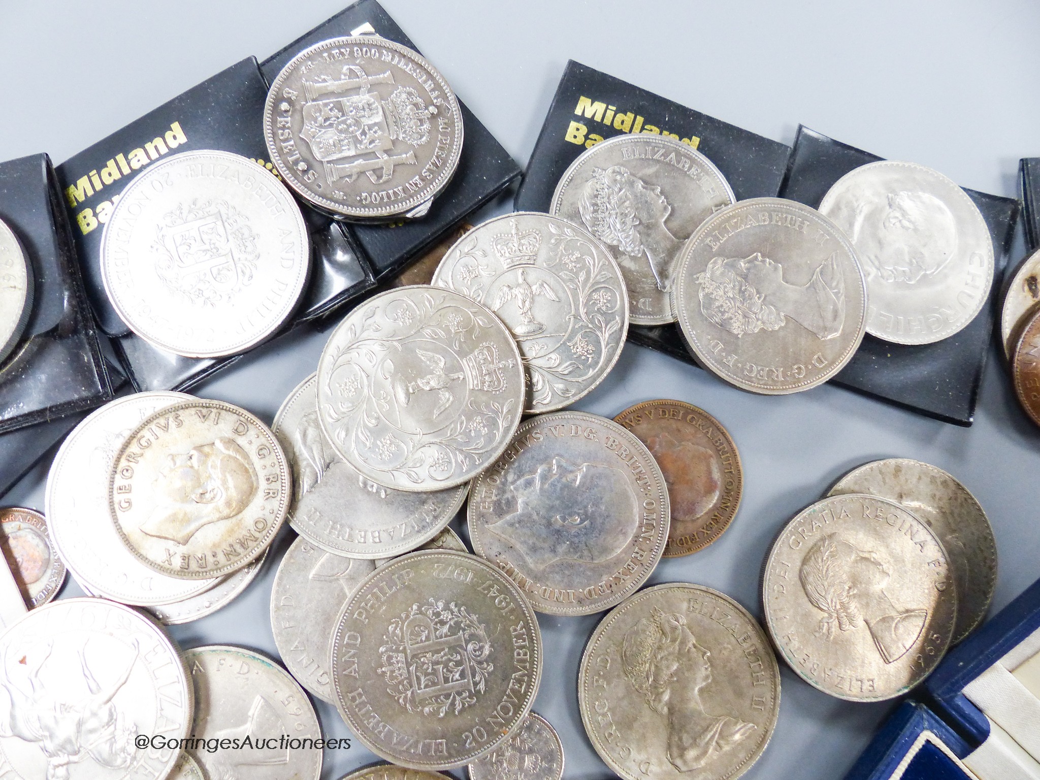 A quantity of mixed coins